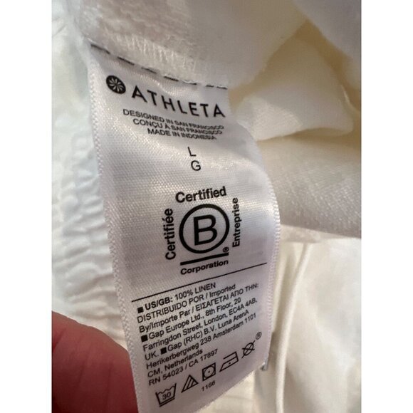 Athleta womens Retreat Linen High Rise Jogger Large New - Picture 8 of 9